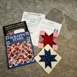 Quilt pattern SCRAPPY STARS book with ruler